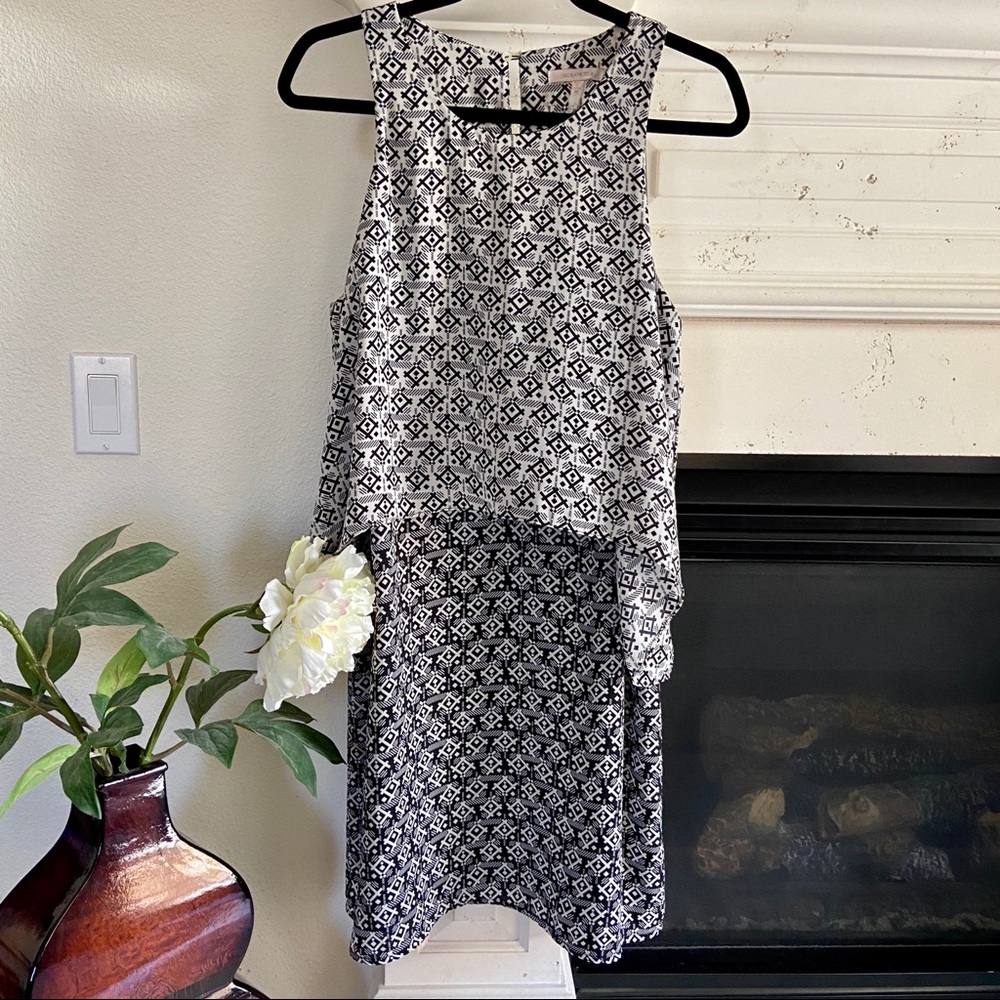 Skies Are Blue Geometric Print Dress, Sz M